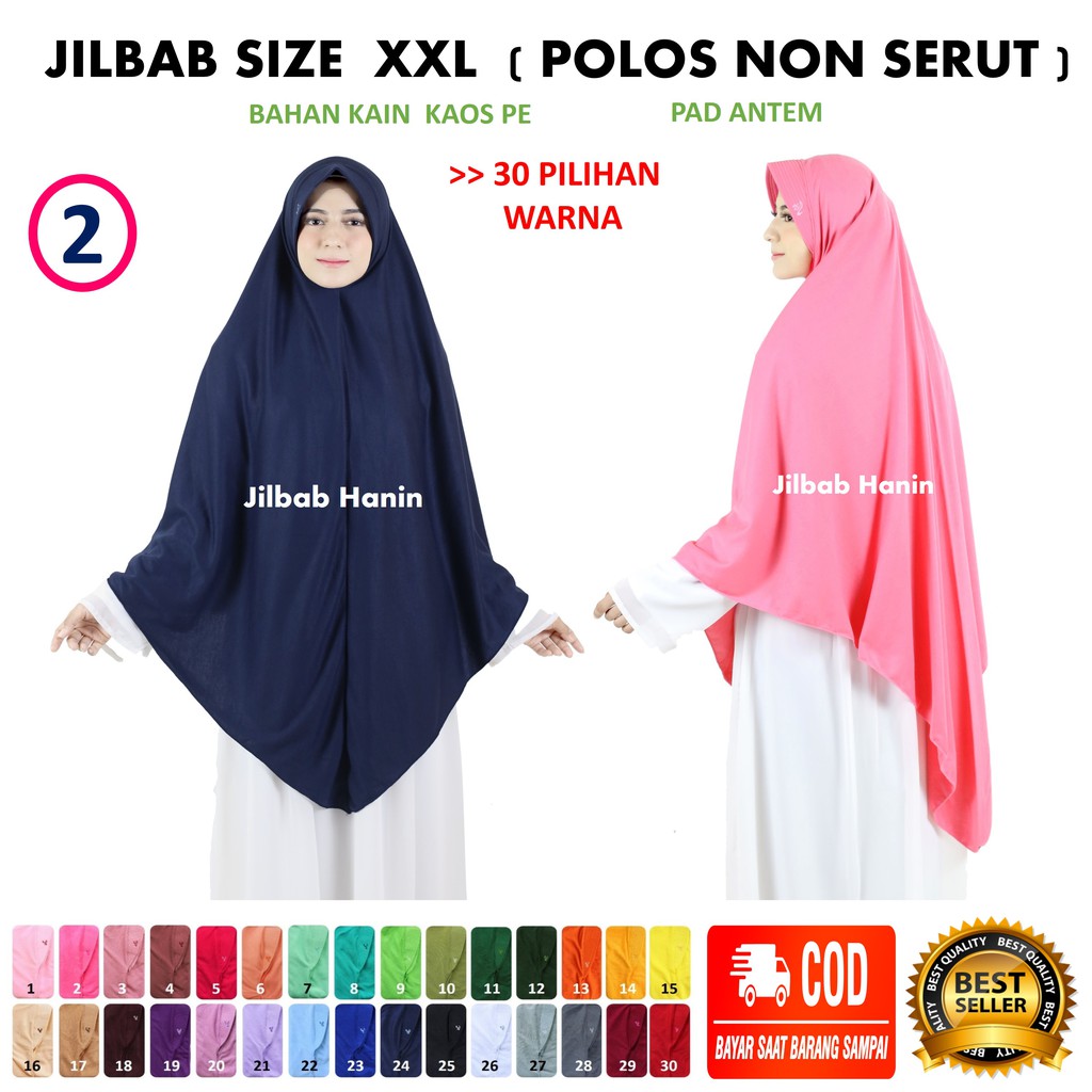 Jilbab Hijab Kerudung Bergo Instan Instant Size XXL SPRT Rabbani Rabani ATAU Anak Sekolah Bahan Kaos