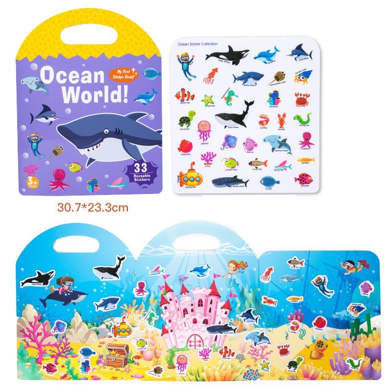 Mainan Anak PORTABLE JELLY QUIET BOOK Mainan Edukasi Anak DIY Stickers