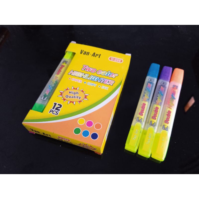 

GROSIRR Stabilo Dua warna Highlighter Two colors double Van Art Van-Art per Pak / Pack / dus / Doz