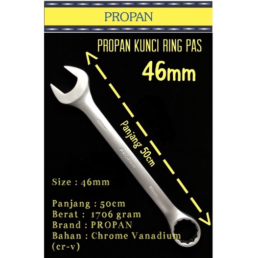 Propan Kunci Ring Pas 46mm/Chrome Vanadium Satin