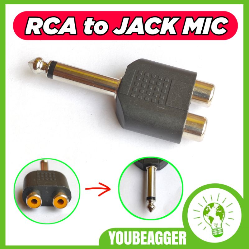 Converter RCA to JACK MIC mono