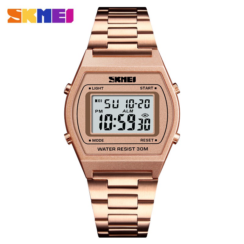 SKMEI 1328 Jam Tangan Pria Digital Tali Stainless WATCHKITE WKOS