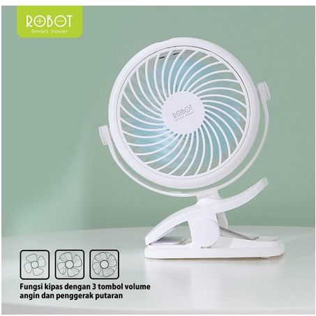 ITSTORE Robot Mini Fan Portable Clip RT-BF10 720 Degree Rotation Original