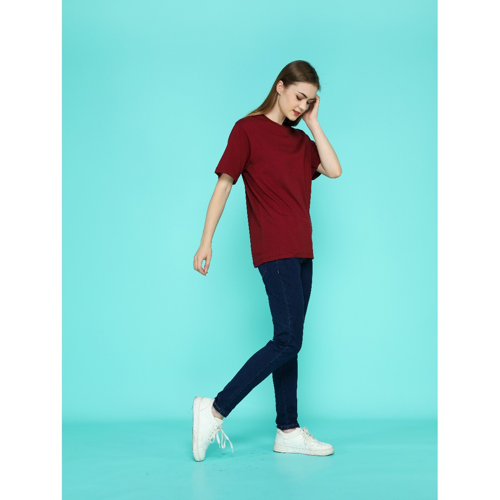 Kaos Tshirt Polos KAUZTEE Premium Tshirt Unisex 100% Cotton Combed 28s - Maroon