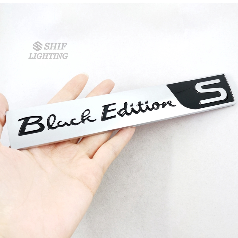 1Pc Stiker Emblem Logo S Warna Hitam Untuk Bagasi Belakang Mobil LEXUS