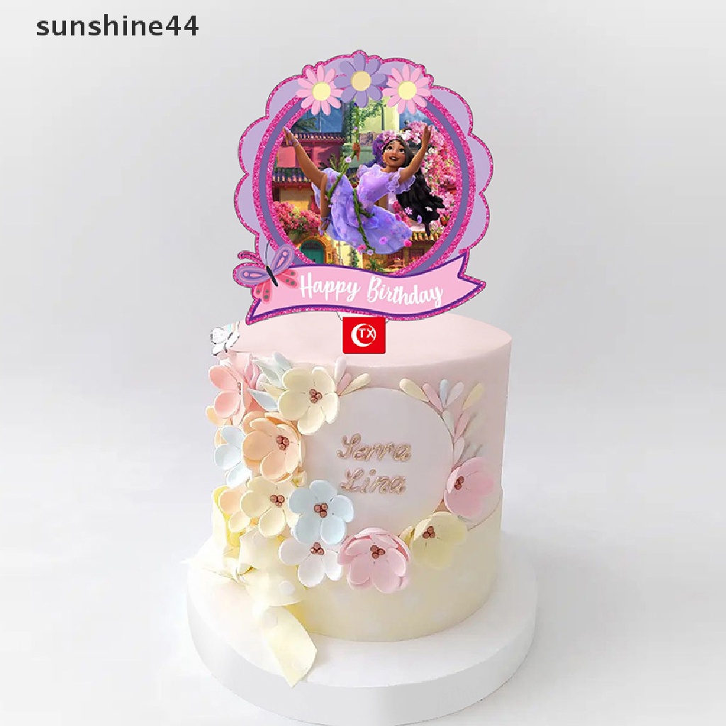 Sunshine 1PC Topper Kue Ulang Tahun DIY Bahan Akrilik Untuk Dekorasi Rumah