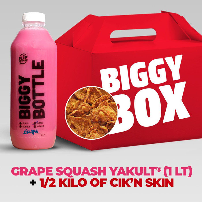 

READY - 1/2 KG CHICKEN SKIN + GRAPE SQUASH YAKULT 1L