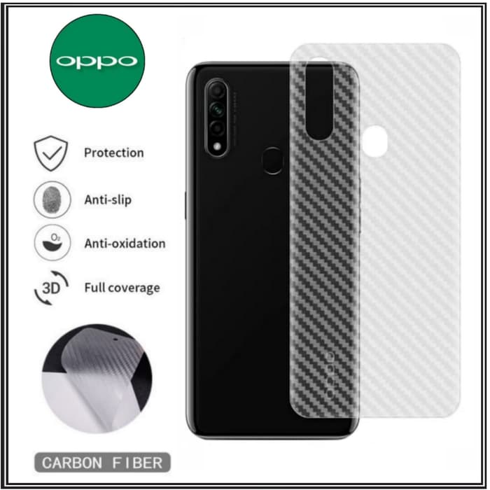 OPPO A7 / A1K / A71 / A83 / A92 / A11K / A3S / A5S / SKIN CARBON PELINDUNG BELAKANG HP ANTI JAMUR