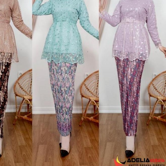 ♝ ADE> KEBAYA TULLE MARSYA OUTIFT WISUDA CANTIK / BAJU KEBAYA PESTA MODERN /KEBAYA TULLE BORDIR ❅