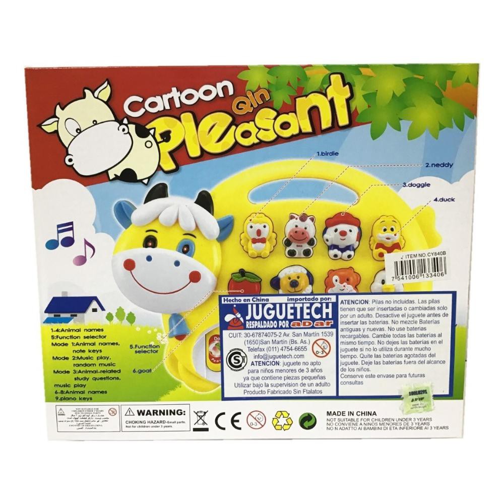 Mainan Anak Musik Piano Animal Sapi Cartoon Pleasant Cow CY-840B