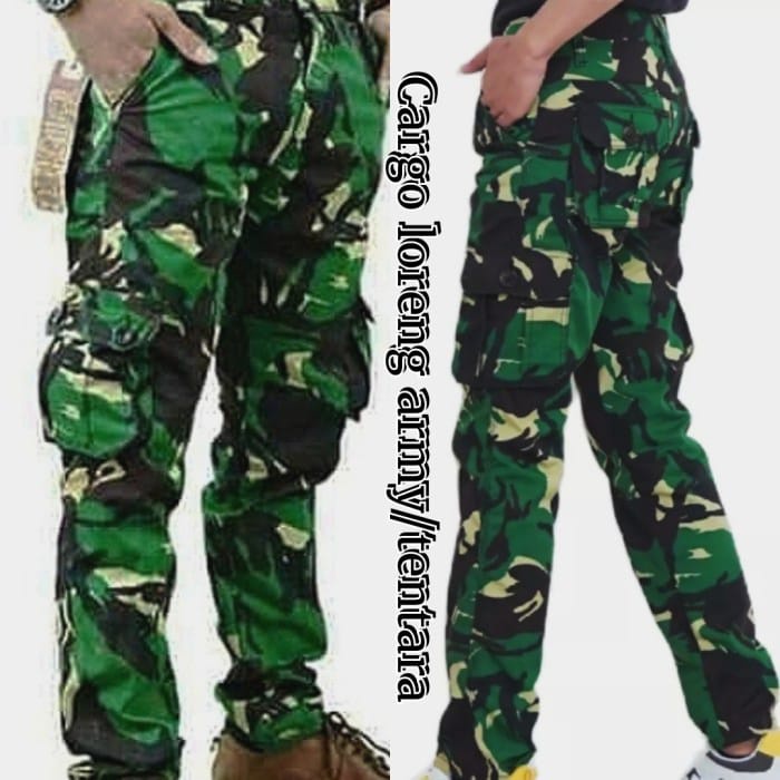 Celana Cargo Loreng Panjang / Celana Loreng Army Murah / Celana Loreng Panjang Pria / Celana Panjang