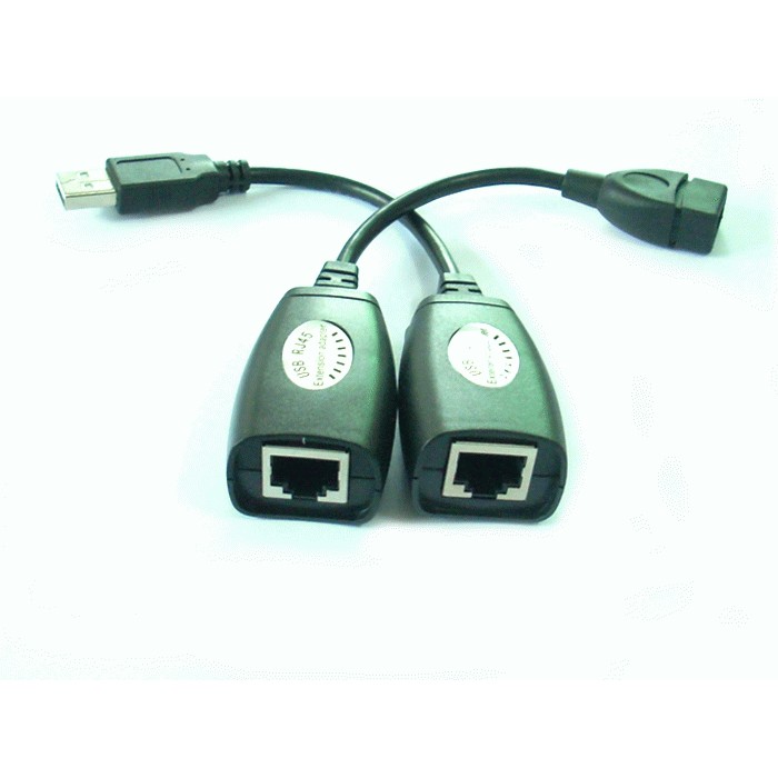 USB CAT5/CAT5E/6 RJ45 Ethernet Extender LAN Extension cabel adapter 150FT