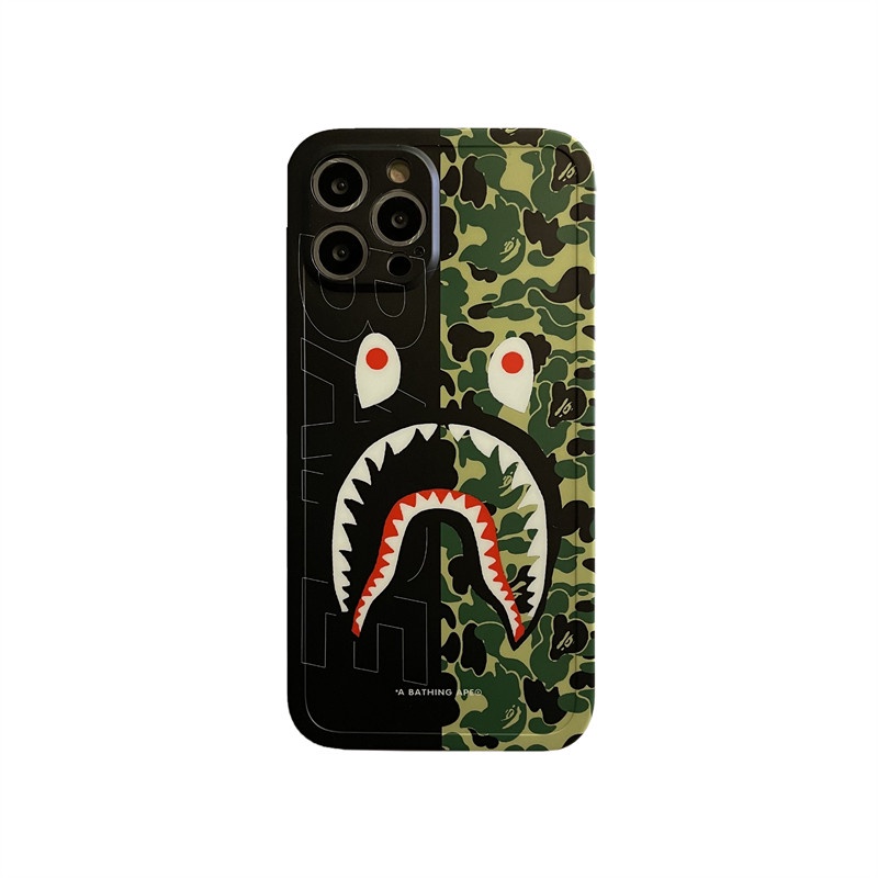 Bape Soft Case Motif Camo Untuk Iphone 13 12 11 Pro X Xs Max 7 8 Plus