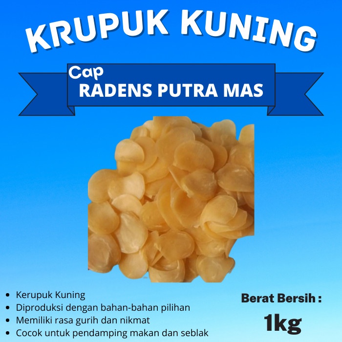 

Kerupuk Kuning Bawang Mentah - Kuning 1kg