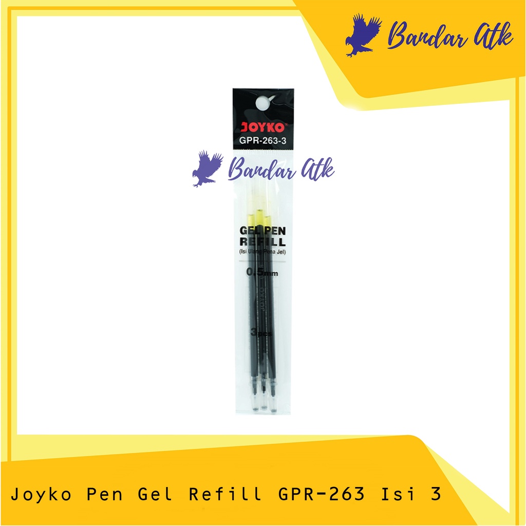 

ISI PULPEN JOYKO GPR 263 ISI 3 PCS REFILL GEL PEN HITAM [1 PCS]