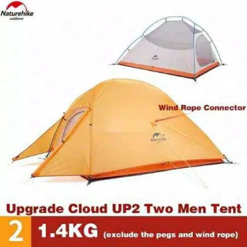 Tenda naturehike 4 musim cloud up 2 kap 2 p ultralight tenda cloud up 2 upgrade