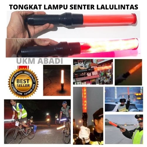 Tongkat Lampu Senter Polisi Lalulintas Touring Sepeda Motor Parkir Disco Lamp 113159