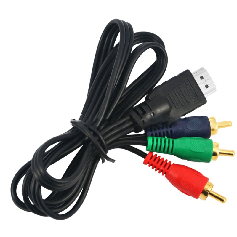 Kabel TV btsg to RCA Male to 3kabel AV RCA Male Adaptor Converter Komponen Video 1080P Cable Hitam