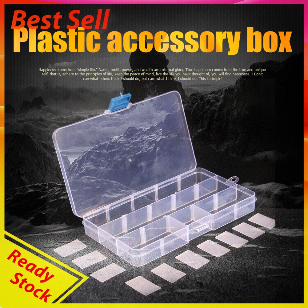 Double Layer Plastic Bait Lure Sorting Box Fishing Tackle Case Organizer