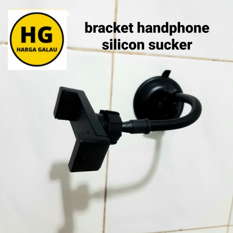 bracket handphone 360 silicon sucker car holder hp kaca mobil keramik