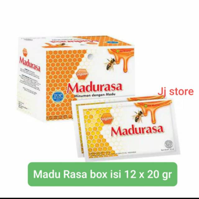 Madu rasa Madurasa saset box isi 12  x 20gr Original dan  jeruk