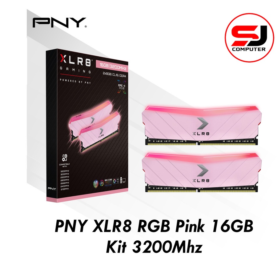 Ram PNY XLR8 RGB 16GB Kit 3200Mhz Pink Edition | Memory Longdimm