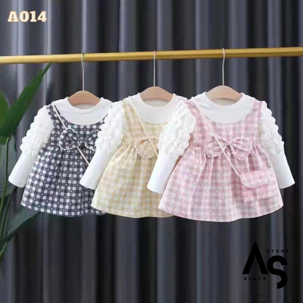 Dress anak perempuan/ Baju Anak perempuan FREE TAS Import Premium A014