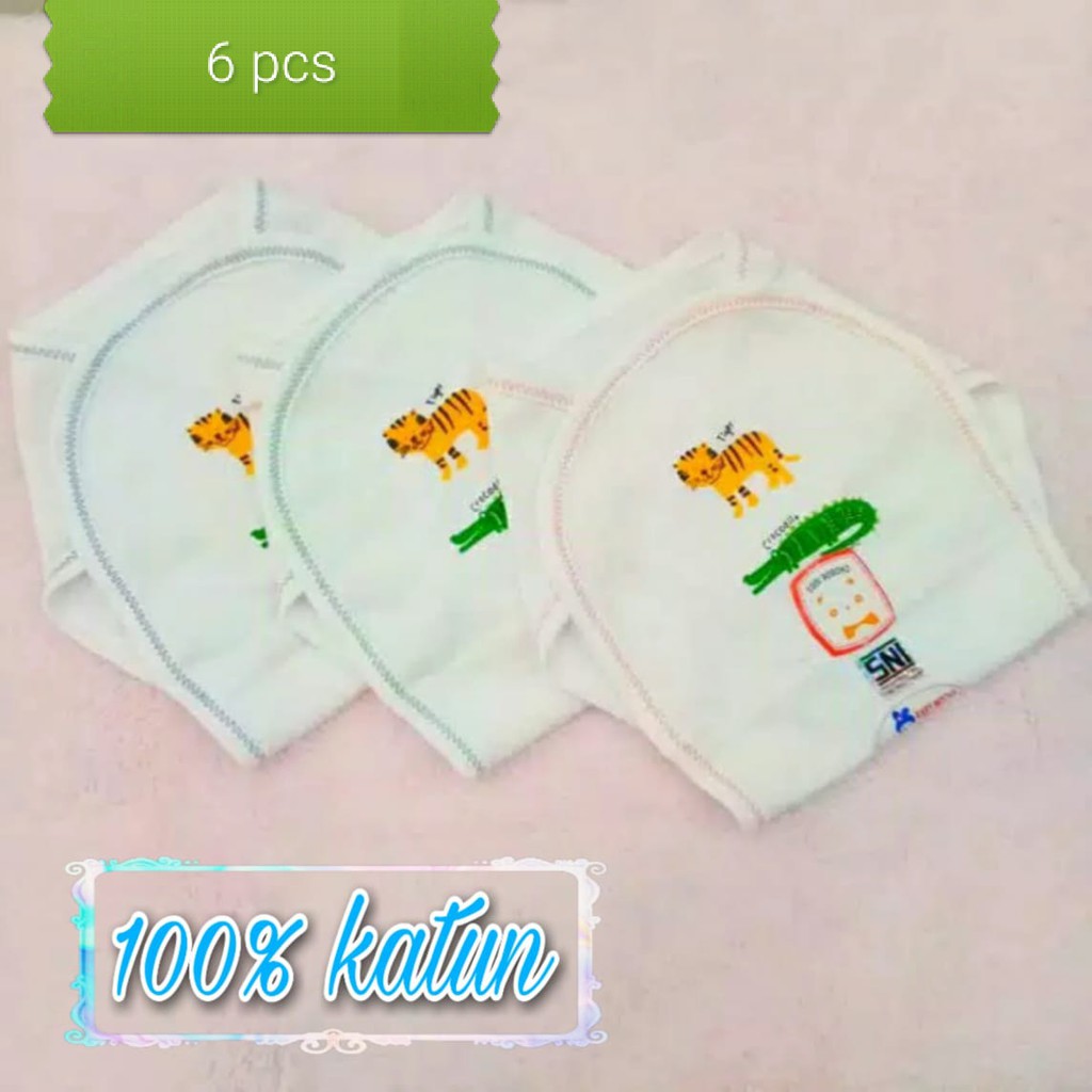 3pc-Baby mocha popok doble putih polos /popok bayi motif /murah