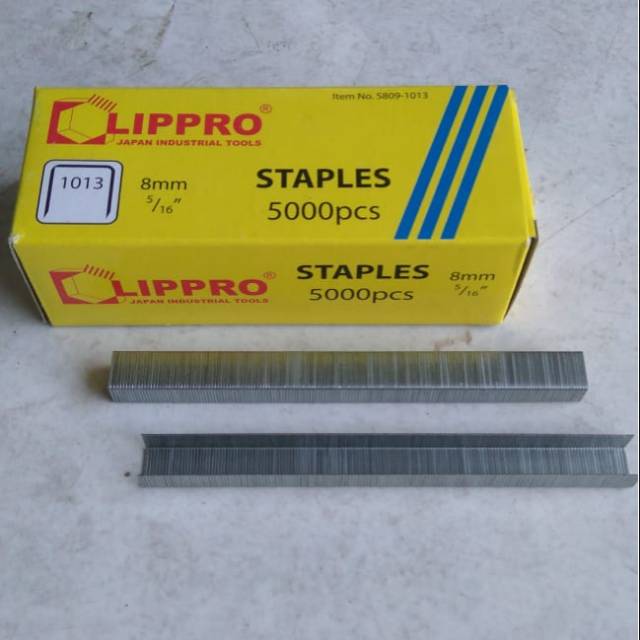 

Isi Staples 8mm ( 5/16 inchi ) lippro isi 5.000 pcs / stick