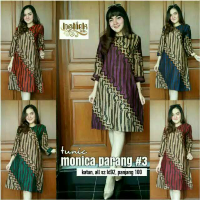 Tunik Monica Parang 3 Dress Batik  Cantik Batik  Cewek 