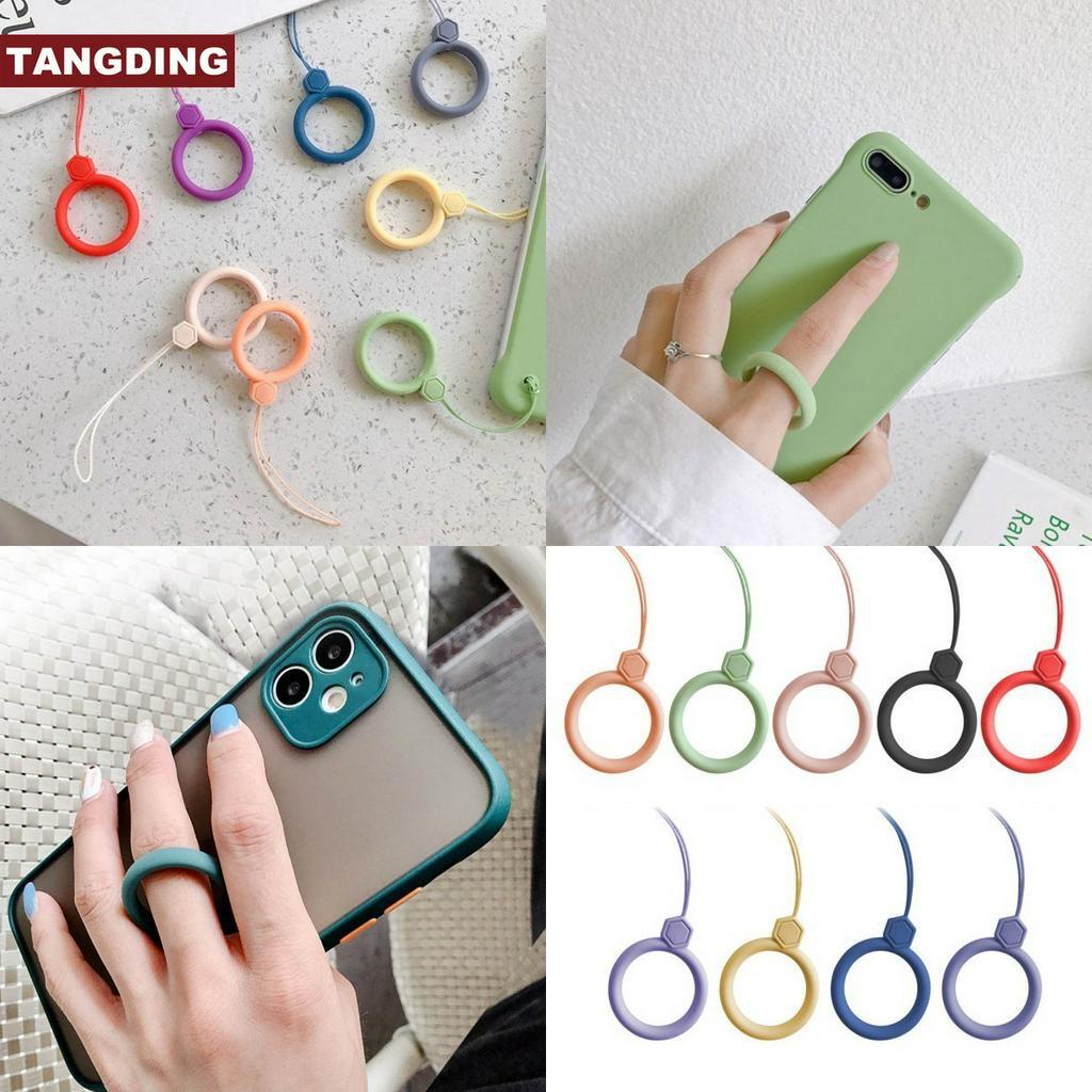 【COD Tangding】1pcs Cute Lanyard Silicone Wrist Straps Cute Cartoon Silicone Phone Lanyard Rope Wrist Strap Accessories