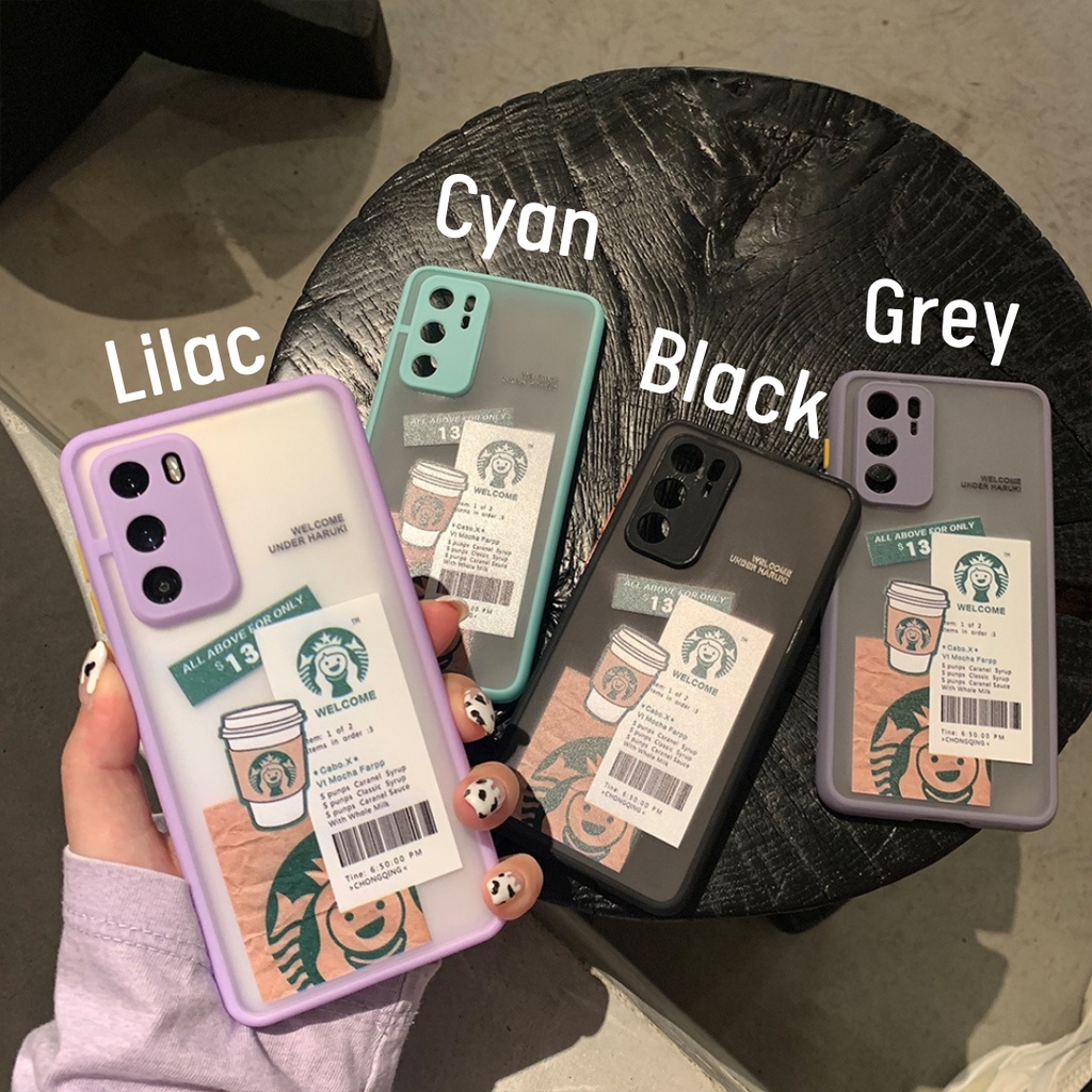 Case Starbucks Oppo A54 A15 A15s A5s A7 A12 A11k A5 A9 2020 A3s Reno 5 Vivo Y12s Y20 Y20s Y12 Y15 Y1