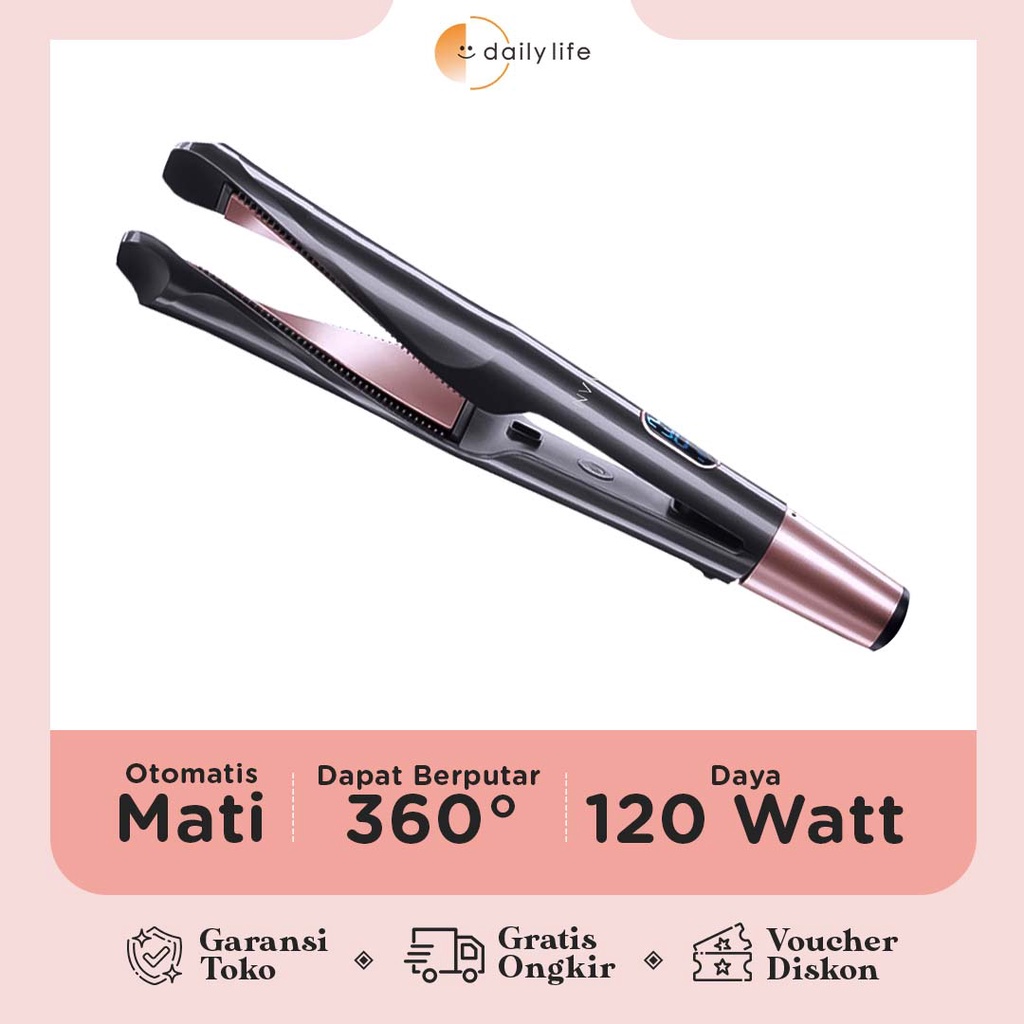 Catokan Rambut 2in1 Straight dan Curly Profesional NVMEE -HR-TWIRL-H- Dailylife.id