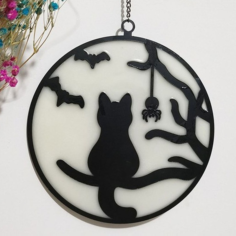 Liontin Desain Laba-Laba Dan Kucing Luminous Untuk Dekorasi Taman