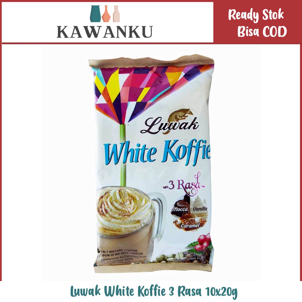 

Luwak White Koffie 3 Rasa 10x20g