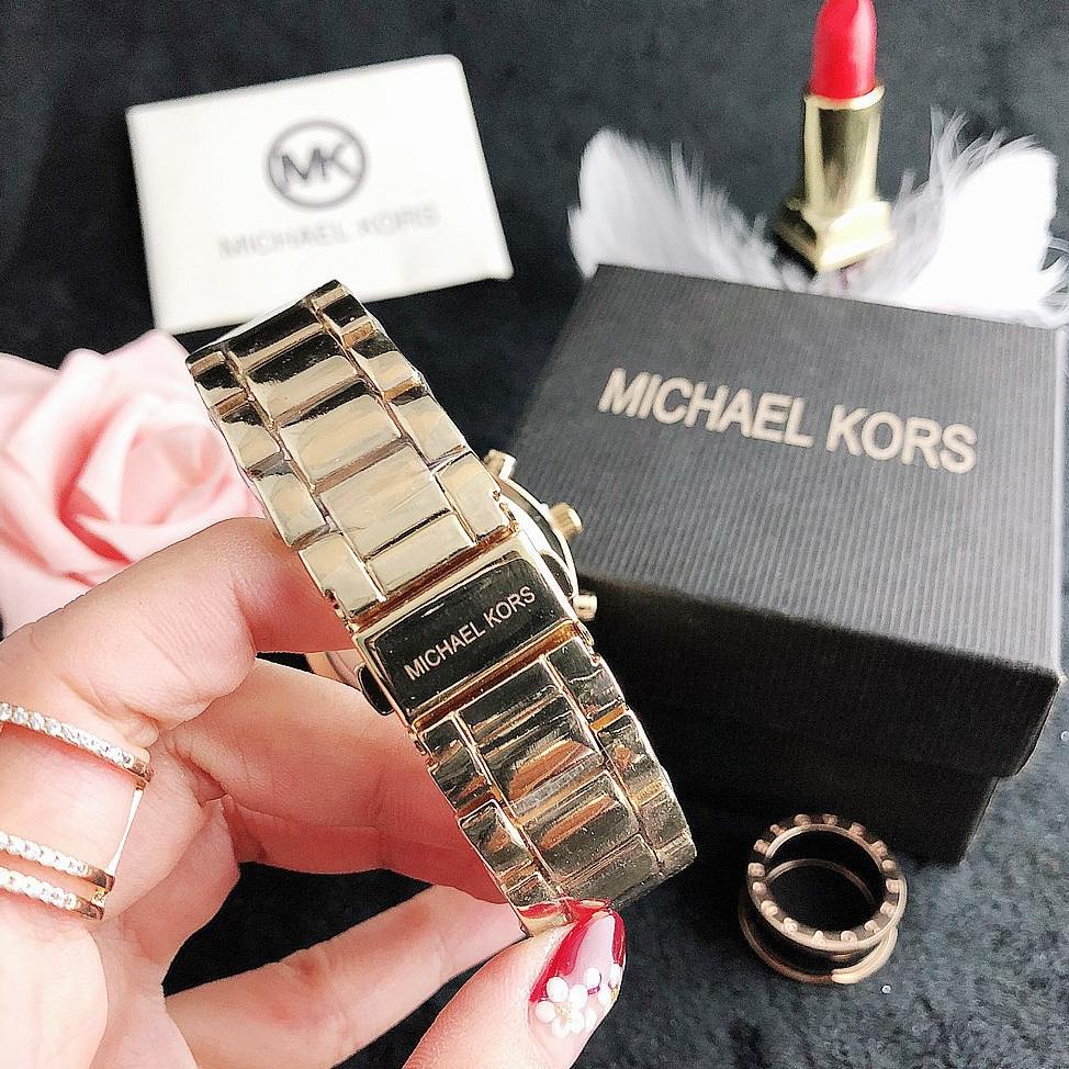 PDC.19Au22ᵛ ‣  MK Jam Tangan Tali Baja Tahan Karat Wanita Women Watch Stainless Steel Ladies Women W