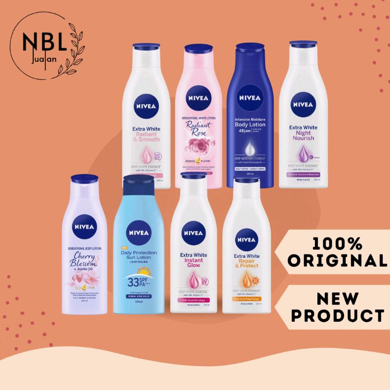 NIVEA Body Lotion Daily Protection Sun SPF 33 PA+++ 100 ml | Radiant Rose Lotion 200ml