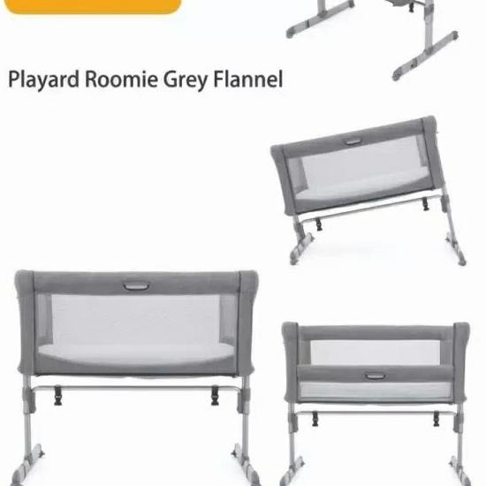 Joie Rommie Bed Side Baby Box Playard Grey Flannel