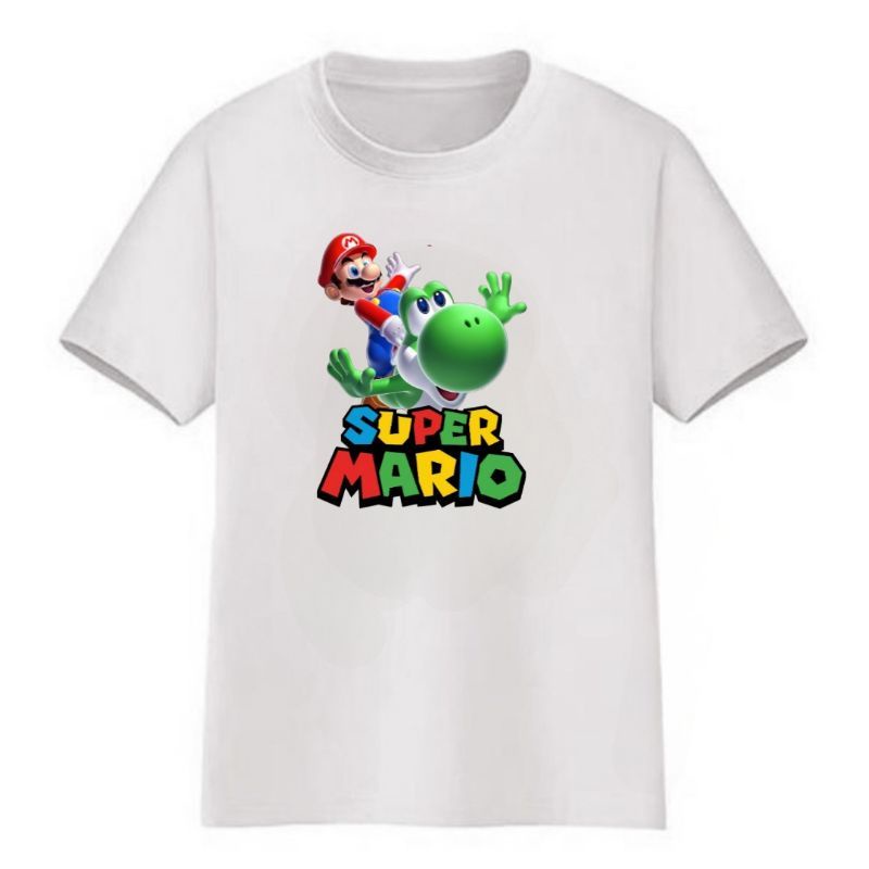 Baju Atasaan Kaos  Anak -Remaja Cowok/cewek SUPER MARIO