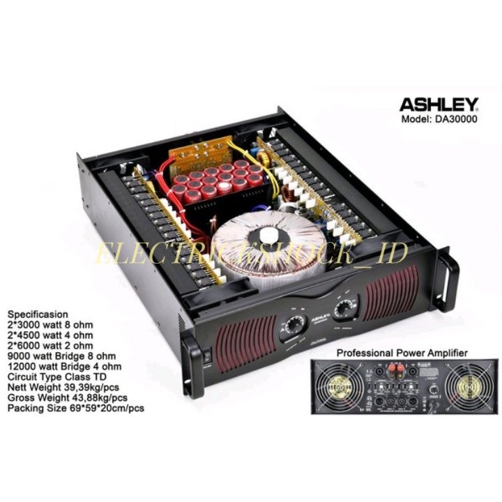 POWER AMPLIFER ASHLEY DA30000 / ASHLEY DA 30000 CLASS TD ORIGINAL