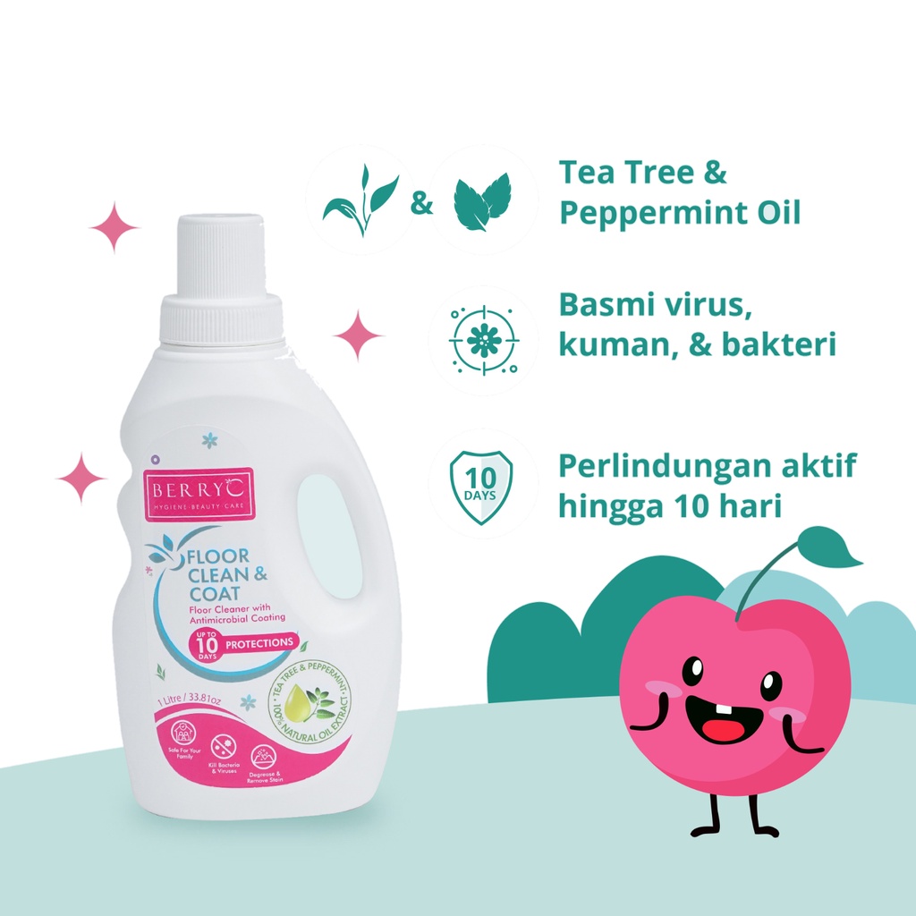 BerryC Floor Cleaner &amp; Coat/ pembersih lantai manual/robot