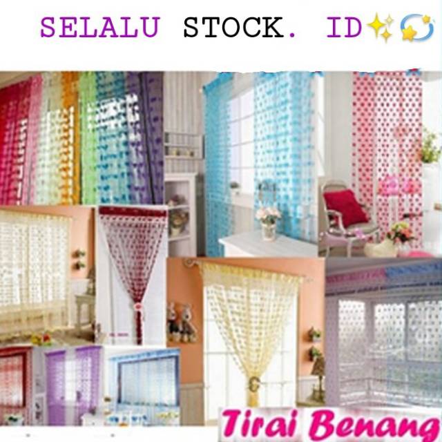 Tirai Benang Motif Love-Tirai benang cantik