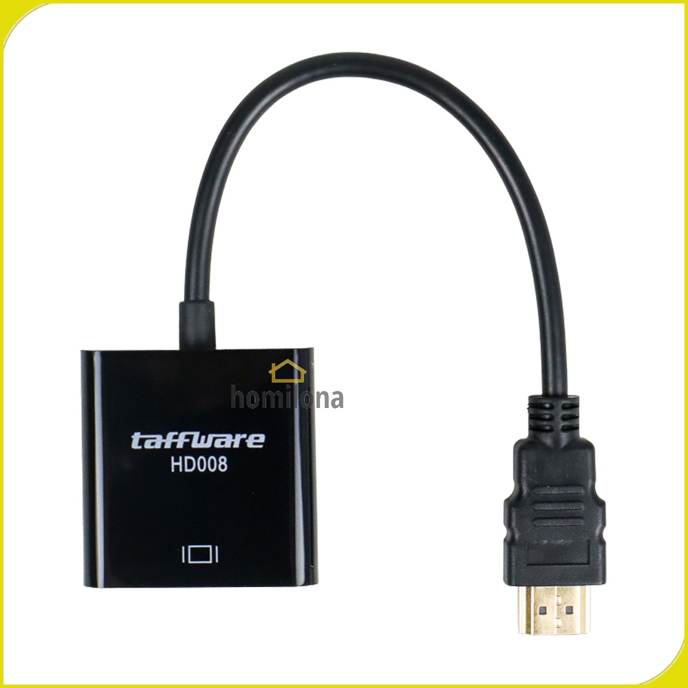 Kabel Adapter HDMI ke VGA Female - Taffware HD008 - Black