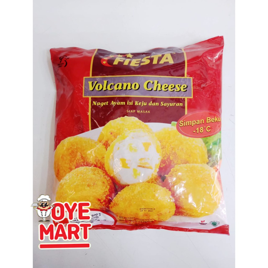 FIESTA VOLCANO CHEESE 500GR NAGET AYAM ISI KEJU DAN SAYURAN