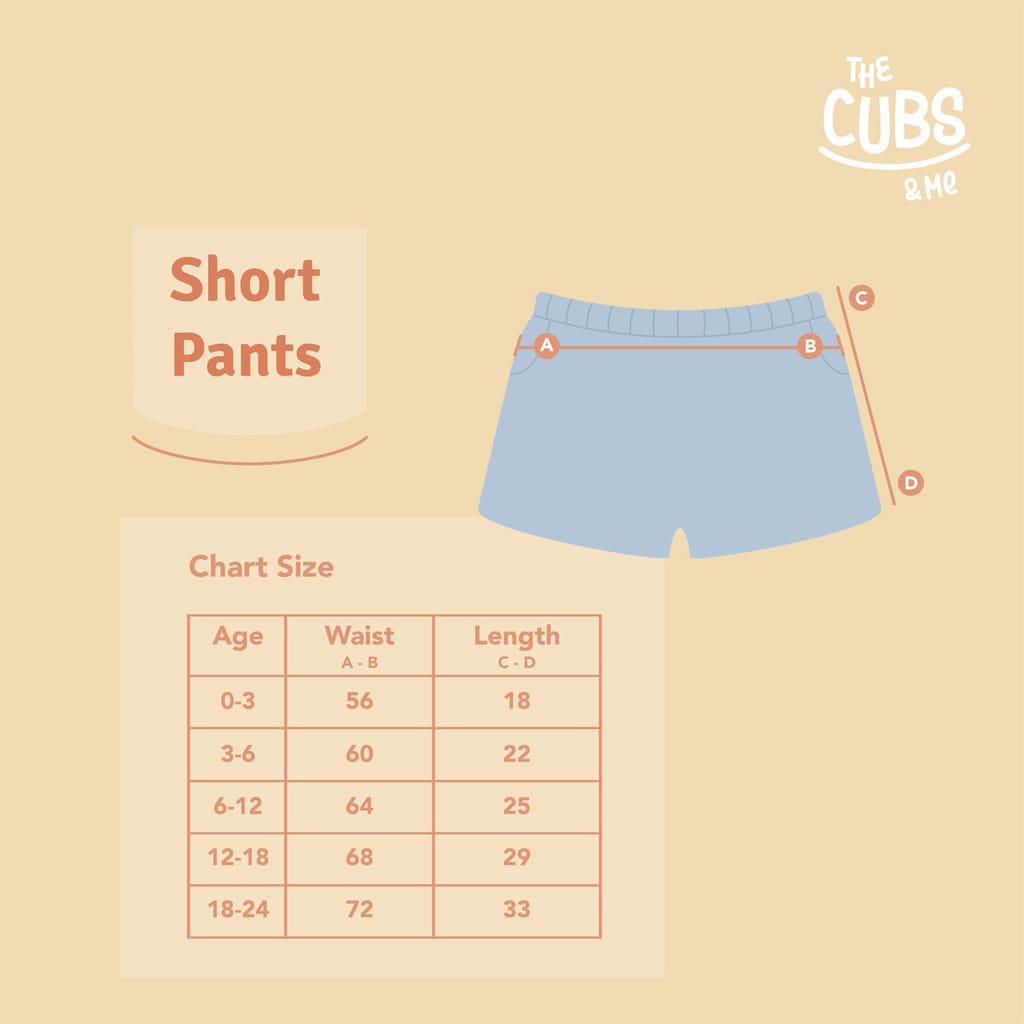 Babygiggles - THE CUBS &amp; ME Babygiggles - Short Pants / Bawahan Anak Unisex 0-2 Tahun