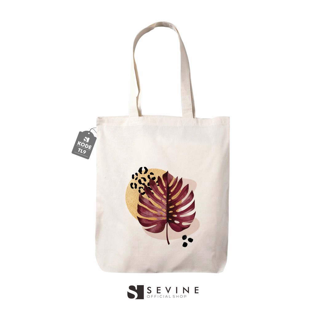 Sevine Totebag Custom Tas Wanita Tote Bag Resleting Tropical Series - TL