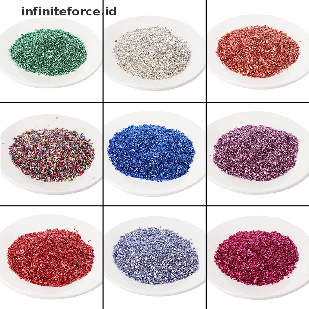 Batu Sprinkle Glitter Emas Palsu Bahan Kaca Resin Untuk Membuat Perhiasan