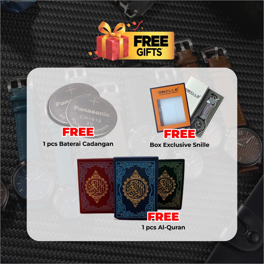 Snille Jam Tangan Kulit Pria Original Asli Anti Air Waterproof 1089