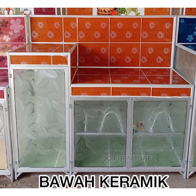 Rak Piring Kompor Undak Lemari Dapur Alumunium Keramik Kitchen Set