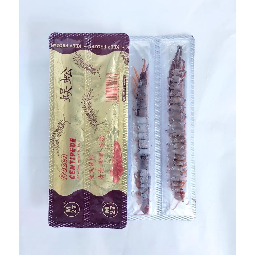 Kelabang Beku - Frozen Kelabang || Pakan Ikan Arwana 1pc isi 2 ekor